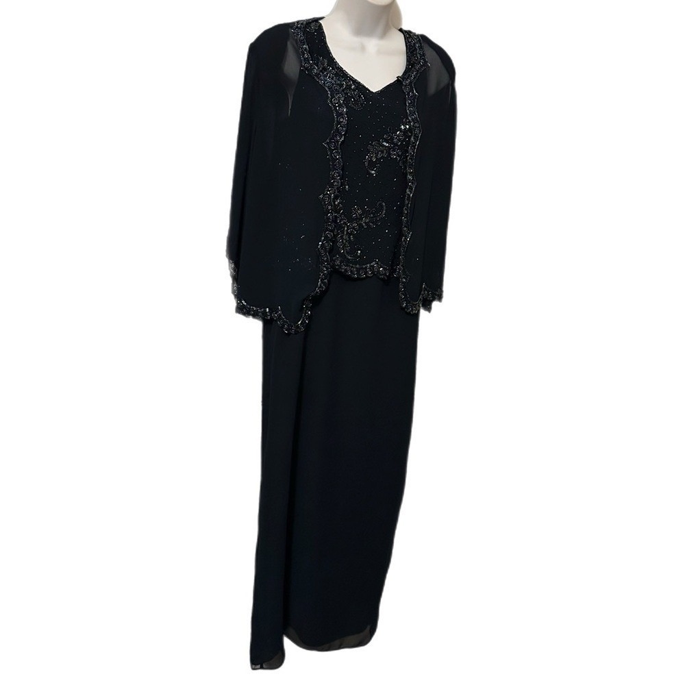J Kara New York beaded navy dress - 2 piece